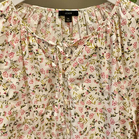 J Crew Floral Bundle: 1 Dress & 2 Blouses plus Cashmere Sweater - Picture 5 of 14